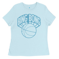 Baby Blue bing bong vintage distressed Ladies Tee - PixelWave
