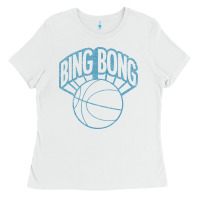 White bing bong vintage distressed Ladies Tee - PixelWave
