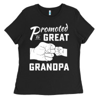 Black Promoted to Great Grandpa Ladies Tee - PixelWave