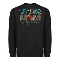 Black senior mom squad football design Heavyweight Sweatshirt - CowhideDigitalArt