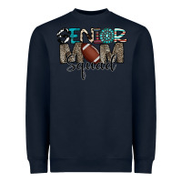 Navy senior mom squad football design Heavyweight Sweatshirt - CowhideDigitalArt