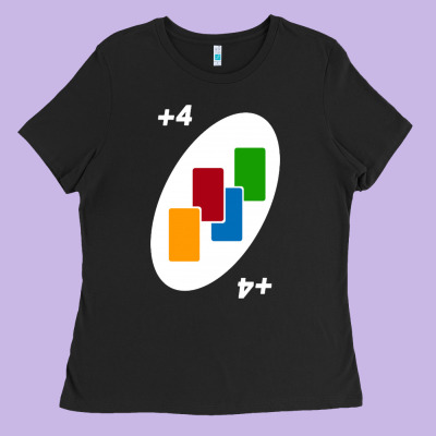Uno Card Game Draw Four Ladies Tee Designed By Pixelwave