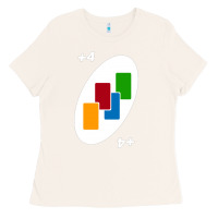 Bone Uno Card Game Draw Four Ladies Tee - PixelWave
