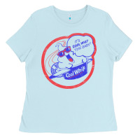 Baby Blue cool whip vintage design   80s aesthetic Ladies Tee - PixelWave
