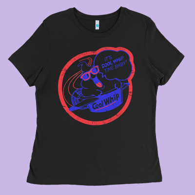 Cool Whip Vintage Design   80s Aesthetic Ladies Tee Designed By Pixelwave