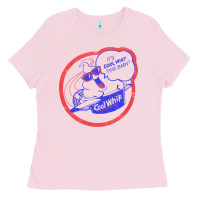 Bubblegum Pink cool whip vintage design   80s aesthetic Ladies Tee - PixelWave