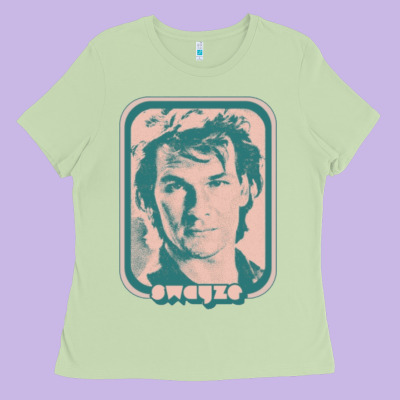 Patrick Swayze Retro 80s Fan Aesthetic Design Ladies Tee Designed By Pixelwave
