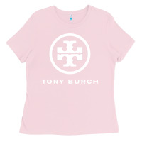 Bubblegum Pink white burch tory Ladies Tee - PixelWave