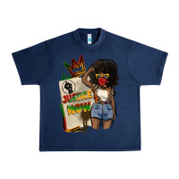 Navy juneteenth justice now Urban Heavy Tee - CowGirlArtShop
