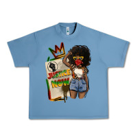 Pebble Blue juneteenth justice now Urban Heavy Tee - CowGirlArtShop