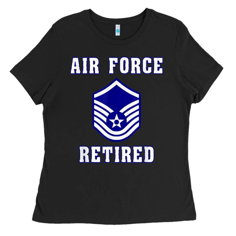 Military Master Sergeant Air Force Retired T Shirt Ladies Tee by PixelWave | Teevron
