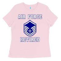 Bubblegum Pink military master sergeant air force retired t shirt Ladies Tee - PixelWave