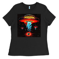 Black Boston Classic Ladies Tee - PixelWave