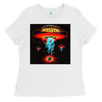 White Boston Classic Ladies Tee - PixelWave