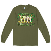 Army Green Happy St. Patrick's Day Tooth Dentist Long Sleeve Tee - CowGirlArtShop