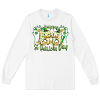 White Happy St. Patrick's Day Tooth Dentist Long Sleeve Tee - CowGirlArtShop