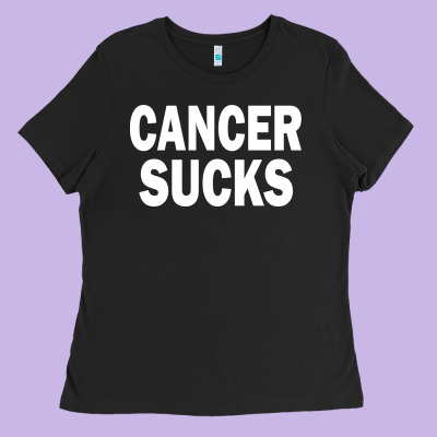 Cancer Sucks Ladies Tee Designed By Pixelwave