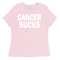 Bubblegum Pink cancer sucks Ladies Tee - PixelWave