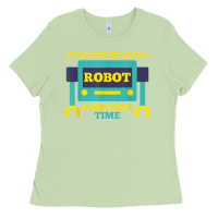 Matcha it's robot fighting time funny robotics engineer battle bots Ladies Tee - PixelWave
