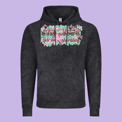 Stronger Than Cancer Cancer Awareness Vintage Hoodie Designed By Cowgirlartshop