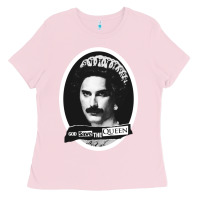 Bubblegum Pink god save the quen king music Ladies Tee - PixelWave