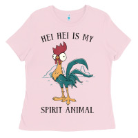 Bubblegum Pink Moana Hei Hei Is My Spirit Animal Portrait Ladies Tee - PixelWave