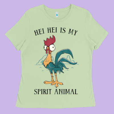 Moana Hei Hei Is My Spirit Animal Portrait Ladies Tee Designed By Pixelwave