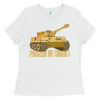 White panzer vi tiger i tank gift ww2 german army tanks Ladies Tee - Craftify