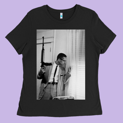 Malcolm X Ladies Tee Designed By Craftify
