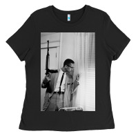 Black malcolm x Ladies Tee - Craftify