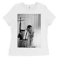 White malcolm x Ladies Tee - Craftify