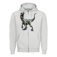 Dove Grey Velociraptor Zipper Hoodie - LillyAllenDesigns