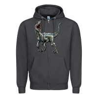 Smoke Velociraptor Zipper Hoodie - LillyAllenDesigns