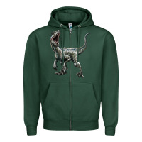 Velociraptor Zipper Hoodie | Teevron