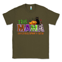 Army Green This mama loves her spooky crew Classic Tee - NancyCooperArtShop
