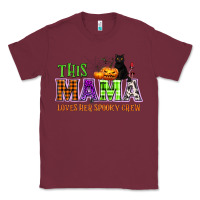 Burgundy This mama loves her spooky crew Classic Tee - NancyCooperArtShop