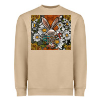 Mushroom bunny Easter Heavyweight Sweatshirt - CowhideDigitalArt