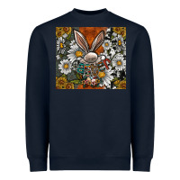 Navy bunny Easter Heavyweight Sweatshirt - CowhideDigitalArt