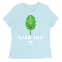 Baby Blue kaleing it kale art for vegans vegetarians Ladies Tee - Craftify