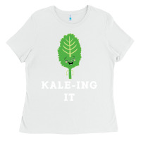 White kaleing it kale art for vegans vegetarians Ladies Tee - Craftify