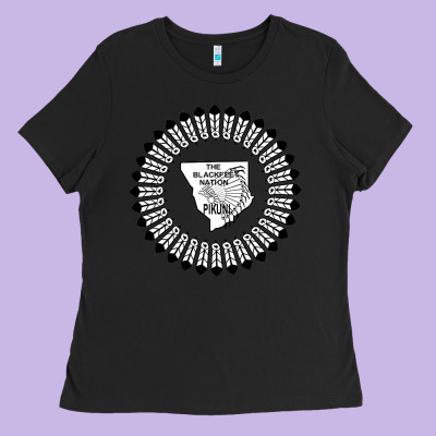 Blackfeet Nation Flag   Blackfeet Ladies Tee Designed By Craftify