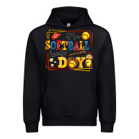 Black its a softball kinda day Urban Hoodie - AdoDesignShop