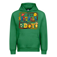 Emerald its a softball kinda day Urban Hoodie - AdoDesignShop
