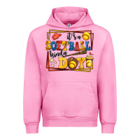 Fuchsia Pink its a softball kinda day Urban Hoodie - AdoDesignShop