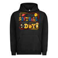 Pigment Black its a softball kinda day Urban Hoodie - AdoDesignShop