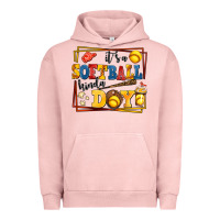 Pigment Salmon its a softball kinda day Urban Hoodie - AdoDesignShop