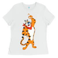 White Frosted Flakes Tony The Tiger T Shirt Ladies Tee - Craftify