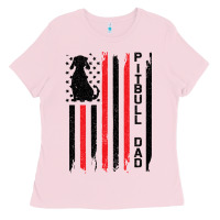 Bubblegum Pink Pitbull Dad Ladies Tee - Bettercallsaul