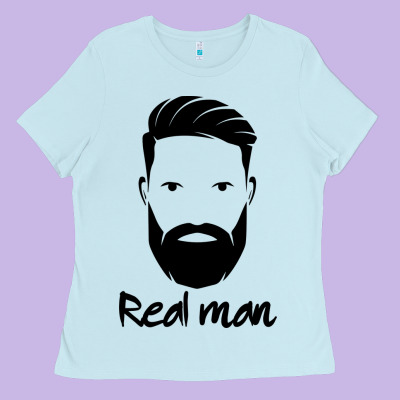 Real Man Ladies Tee Designed By Craftify