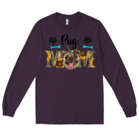Plum western pug mom Long Sleeve Tee - RanaPortraitStore